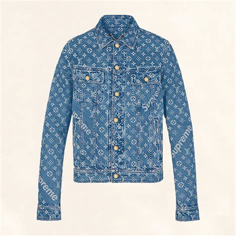 louis vuitton supreme denim jacket|Louis Vuitton x supreme cartera.